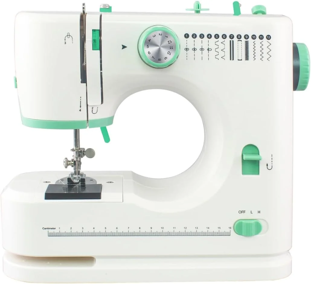 دستگاه خیاطی کوچک، دستگاه دوخت برقی خانگی قابل حمل با پدال پا و میز توسعه، خیاطی چند منظوره DIY برای مبتدیان و صنایع دستی خانگی