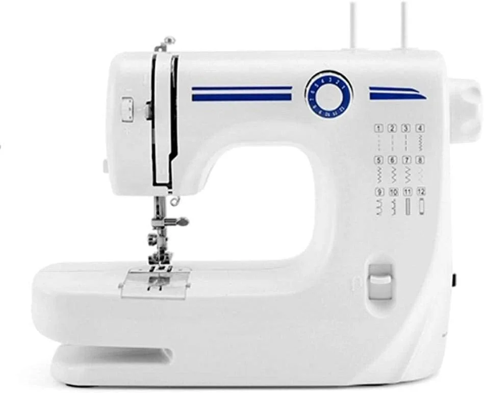 چرخ خیاطی دستی قابل حمل JAHLGT، استفاده آسان برای بزرگسالان و کودکان، 12 مدل دوخت داخلی، 2 سرعت، الکتریکی چند منظوره