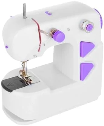 چرخ خیاطی برقی خانگی | دستگاه دوخت جمع و جور و آسان برای استفاده | دو سرعته، طراحی قابل حمل با چراغ داخلی | ایده آل برای DIY، کاردستی، تعمیر و پروژه های خانگی