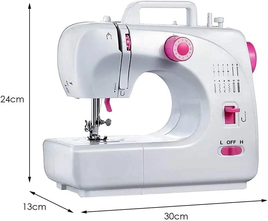 چرخ خیاطی برقی چند منظوره JAHLGT، ایده آل برای مبتدیان، 16 طرح دوخت داخلی، نخ دوبل، 2 سرعت، با لوازم جانبی مینی کیت چرخ خیاطی برقی چند منظوره JAHLGT، ایده آل برای مبتدیان، 16 طرح دوخت داخلی، نخ دوبل، 2 سرعت، با لوازم جانبی مینی کیت