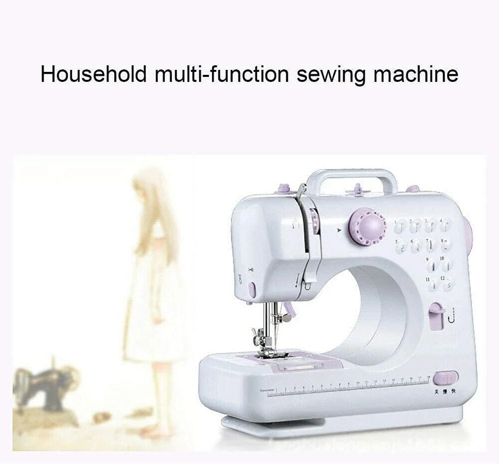 چرخ خیاطی قابل حمل JAHLGT با 12 مدل دوخت و 2 سرعت، مناسب برای کارهای سنگین، دستگاه دوخت سریع برقی و دستی چرخ خیاطی قابل حمل JAHLGT با 12 مدل دوخت و 2 سرعت، مناسب برای کارهای سنگین، دستگاه دوخت سریع برقی و دستی