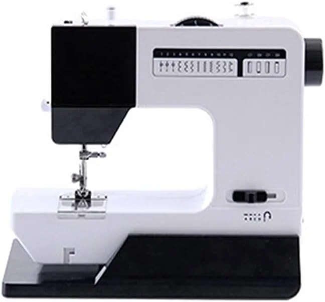 چرخ خیاطی LZFuiop برای مبتدیان، چرخ خیاطی قابل حمل برای هنر و صنایع دستی مبتدی با 2 سرعت، 16 مدل دوخت داخلی، چراغ شب LED و پدال پا (مشکی)