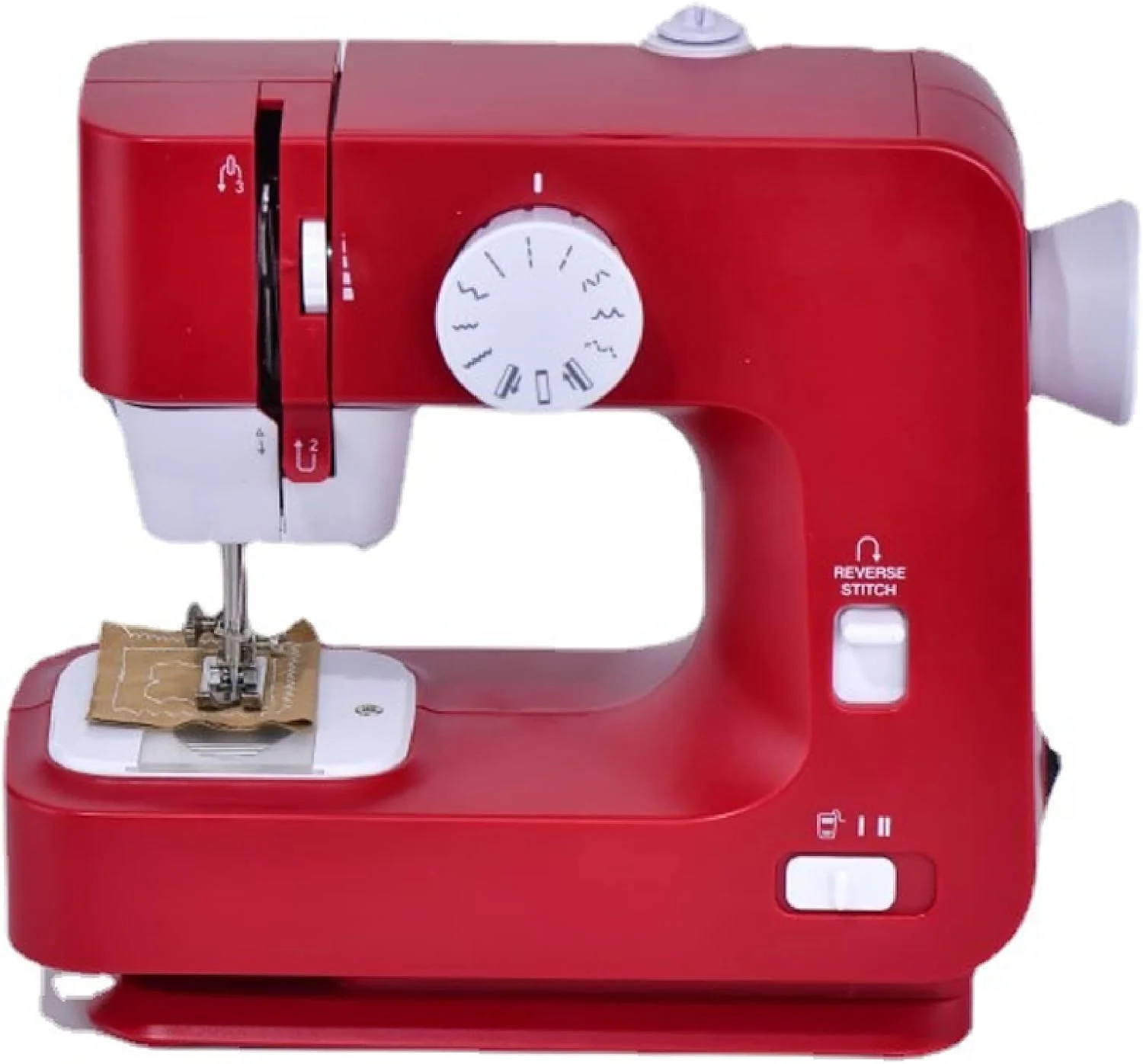 چرخ خیاطی برقی، دستگاه تعمیر و ساخت دستی قابل حمل با 12 مدل دوخت داخلی، 2 سرعت نخ دوبل، مناسب برای خیاطی مبتدی خانگی