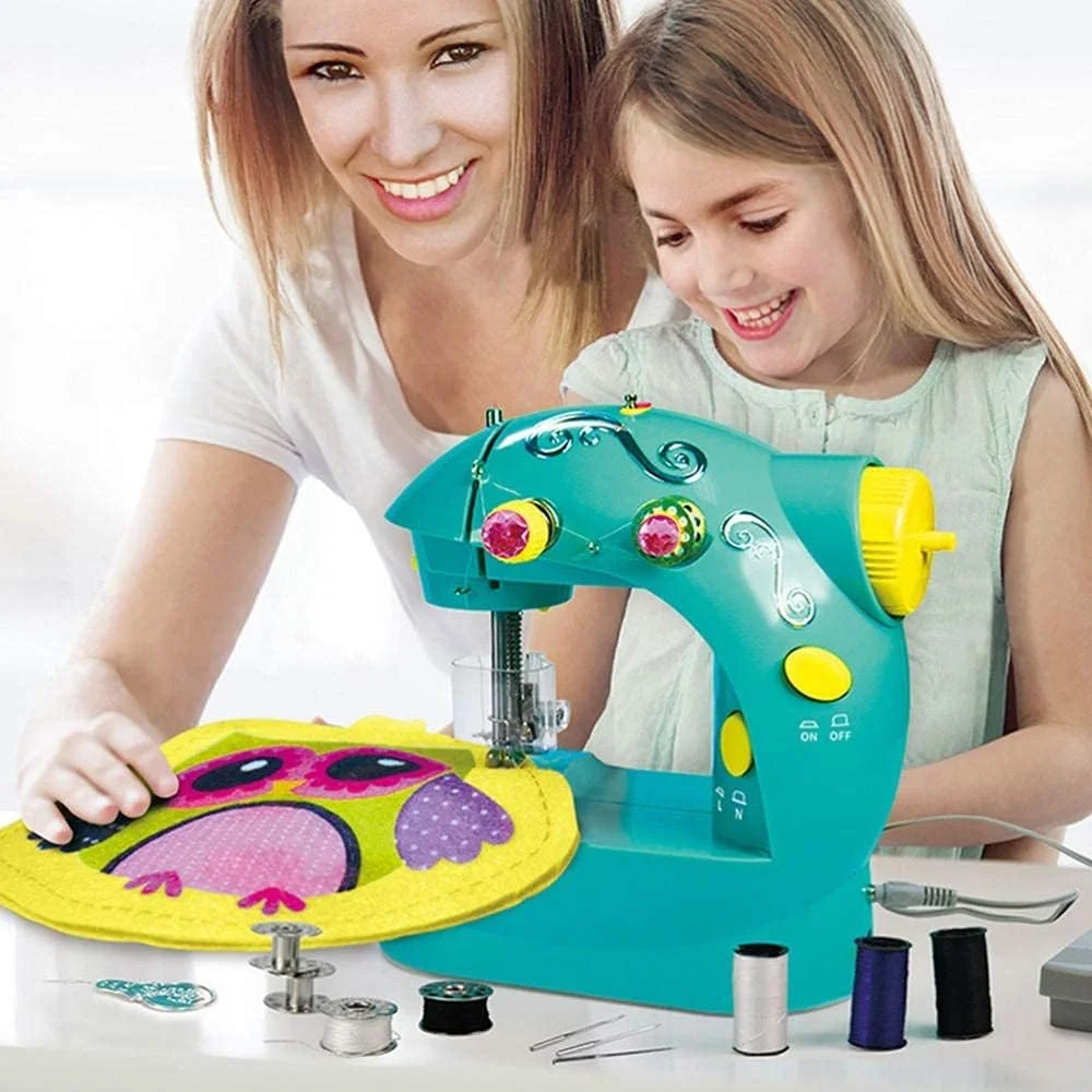 چرخ خیاطی کوچک خانگی LZFuiop برای کودکان، قابل حمل - ماشین تعمیر و ساخت صنایع دستی، خیاطی لباس چرخ خیاطی کوچک خانگی LZFuiop برای کودکان، قابل حمل - ماشین تعمیر و ساخت صنایع دستی، خیاطی لباس