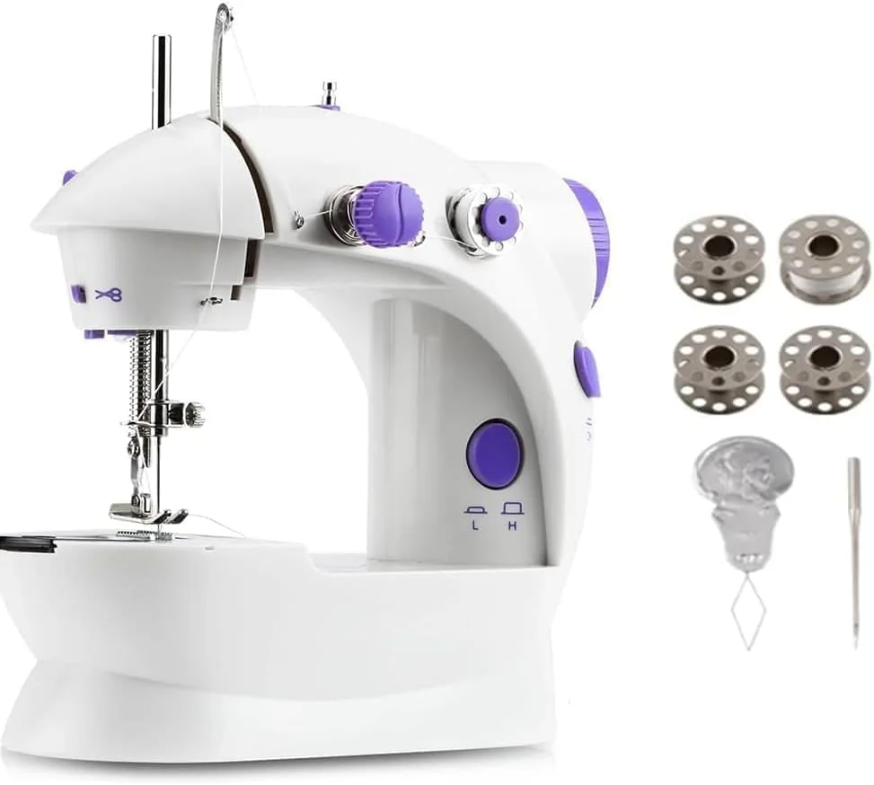 چرخ خیاطی کوچک، چرخ خیاطی قابل حمل دو سرعته، چرخ خیاطی برقی کوچک برای مبتدیان، ست خیاطی برای کودکان، دختران، مصارف خانگی و مسافرت چرخ خیاطی کوچک، چرخ خیاطی قابل حمل دو سرعته، چرخ خیاطی برقی کوچک برای مبتدیان، ست خیاطی برای کودکان، دختران، مصارف خانگی و مسافرت