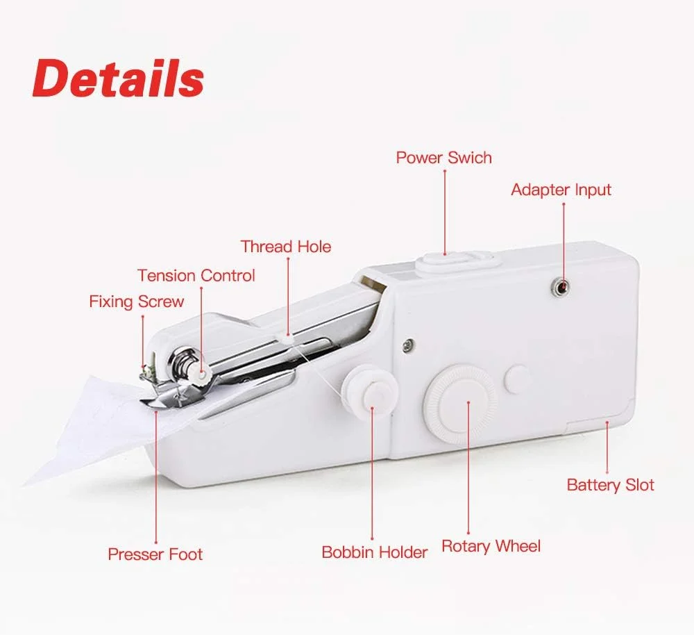 چرخ خیاطی کوچک، چرخ خیاطی برقی دستی قابل حمل بی سیم برای مبتدیان/کودکان برای دوخت سریع و آسان لباس در خانه یا مسافرت چرخ خیاطی کوچک، چرخ خیاطی برقی دستی قابل حمل بی سیم برای مبتدیان/کودکان برای دوخت سریع و آسان لباس در خانه یا مسافرت