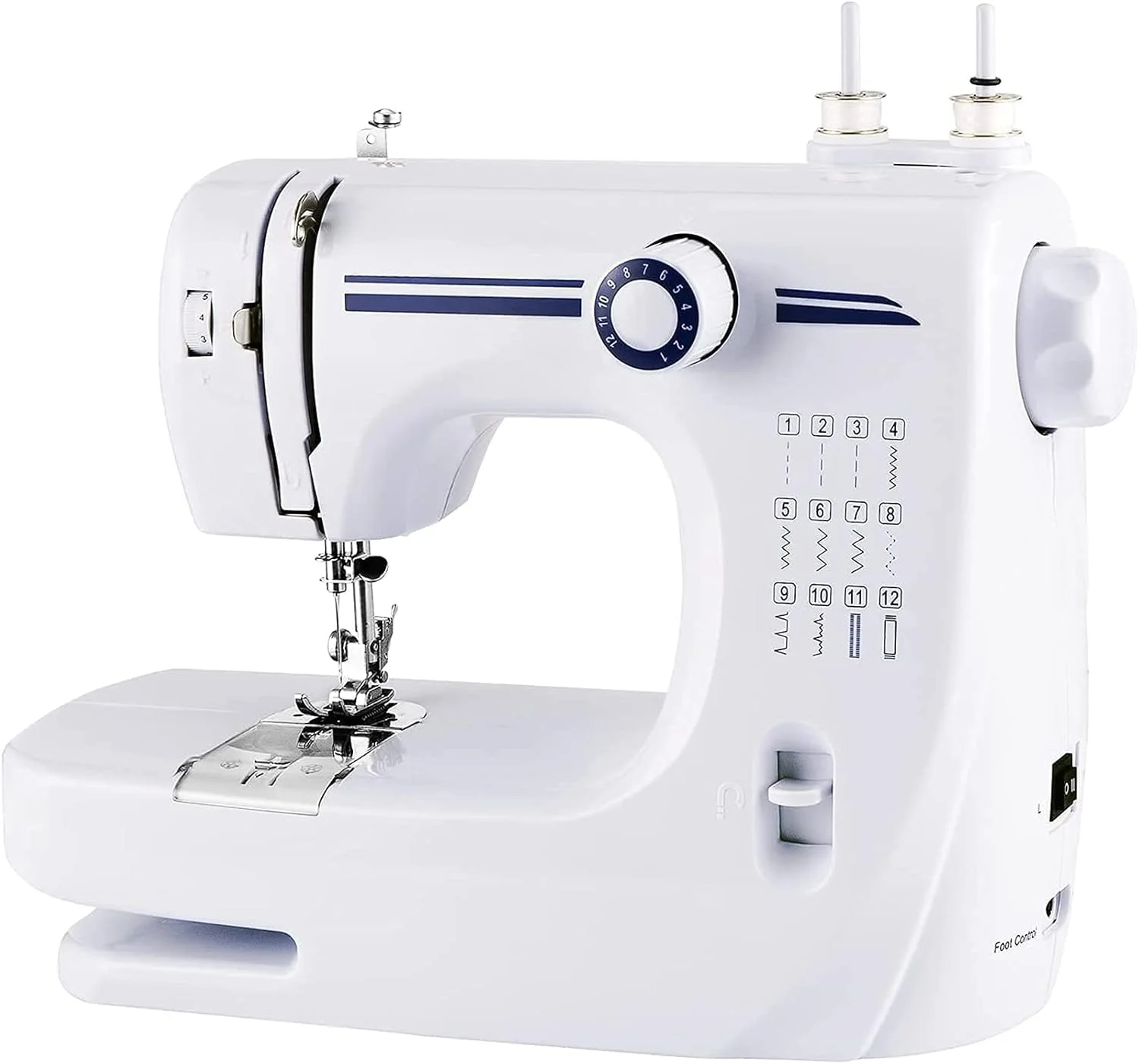 چرخ خیاطی xYzlxtC، چرخ سردوز برقی کوچک خانگی با پدال پایی، 12 مدل دوخت داخلی، برای ابزار گلدوزی و کاردستی DIY چرخ خیاطی xYzlxtC، چرخ سردوز برقی کوچک خانگی با پدال پایی، 12 مدل دوخت داخلی، برای ابزار گلدوزی و کاردستی DIY
