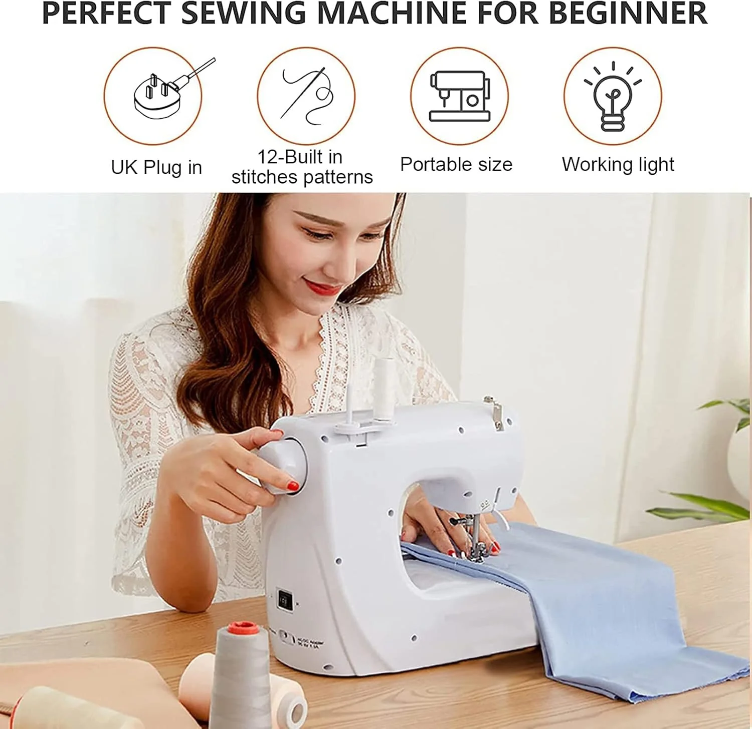 چرخ خیاطی xYzlxtC، چرخ سردوز برقی کوچک خانگی با پدال پایی، 12 مدل دوخت داخلی، برای ابزار گلدوزی و کاردستی DIY چرخ خیاطی xYzlxtC، چرخ سردوز برقی کوچک خانگی با پدال پایی، 12 مدل دوخت داخلی، برای ابزار گلدوزی و کاردستی DIY