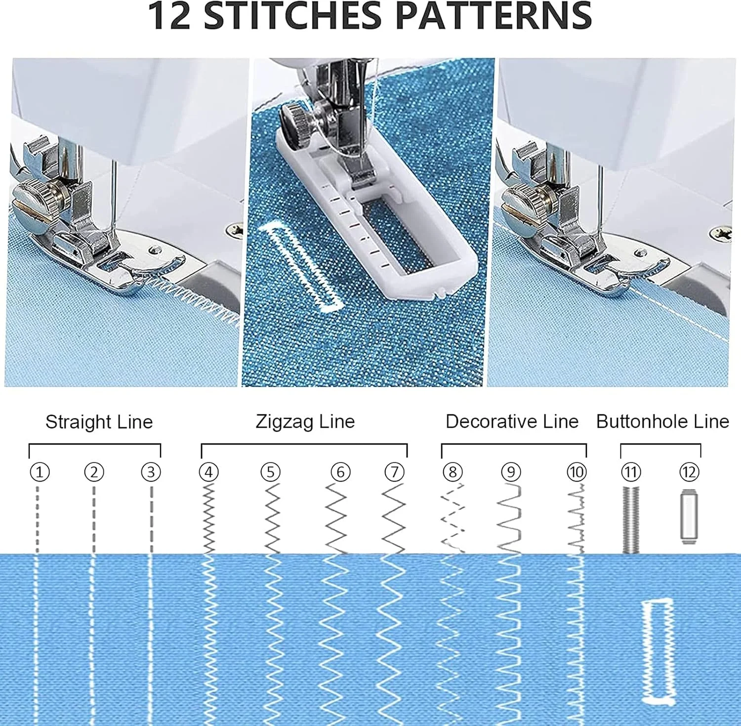 چرخ خیاطی xYzlxtC، چرخ سردوز برقی کوچک خانگی با پدال پایی، 12 مدل دوخت داخلی، برای ابزار گلدوزی و کاردستی DIY چرخ خیاطی xYzlxtC، چرخ سردوز برقی کوچک خانگی با پدال پایی، 12 مدل دوخت داخلی، برای ابزار گلدوزی و کاردستی DIY