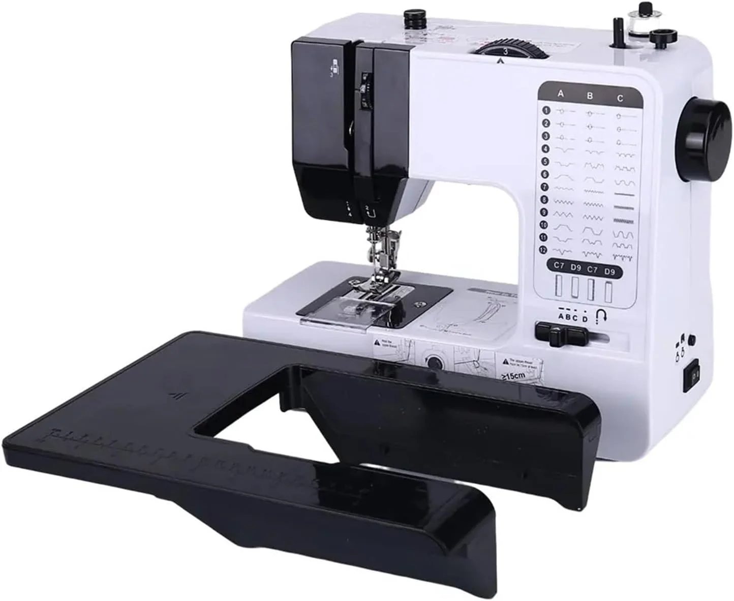 چرخ خیاطی، چرخ خیاطی قابل حمل مینی با پایه فشاری قابل تعویض، ۳۸ مدل دوخت، سردوز، با دکمه شروع برقی به همراه پدال و میز چرخ خیاطی، چرخ خیاطی قابل حمل مینی با پایه فشاری قابل تعویض، ۳۸ مدل دوخت، سردوز، با دکمه شروع برقی به همراه پدال و میز