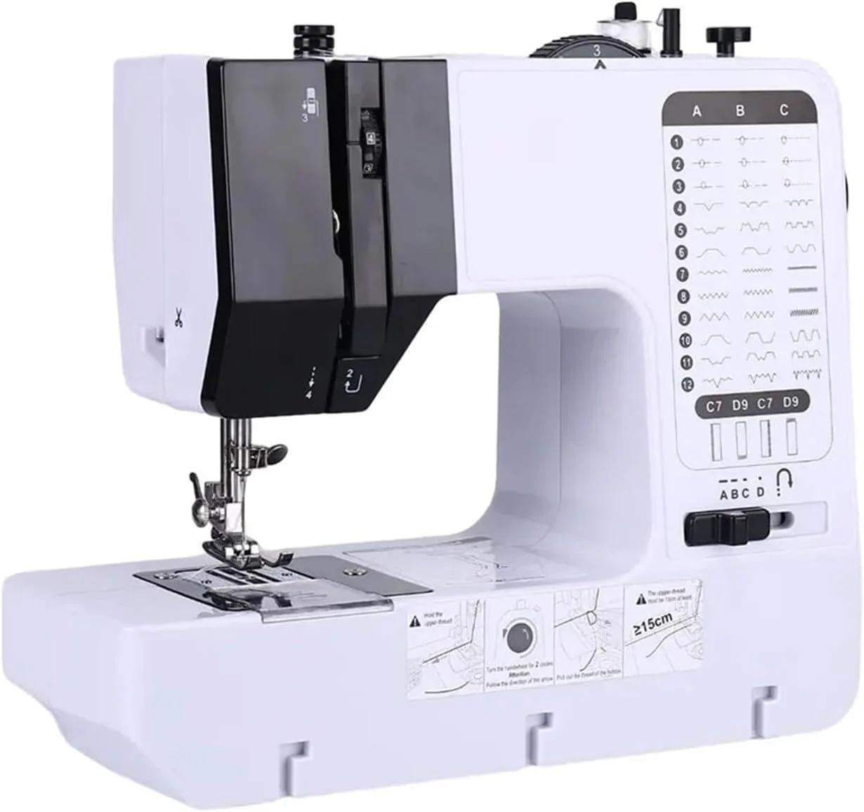 چرخ خیاطی، چرخ خیاطی قابل حمل مینی با پایه فشاری قابل تعویض، ۳۸ مدل دوخت، سردوز، با دکمه شروع برقی به همراه پدال و میز چرخ خیاطی، چرخ خیاطی قابل حمل مینی با پایه فشاری قابل تعویض، ۳۸ مدل دوخت، سردوز، با دکمه شروع برقی به همراه پدال و میز