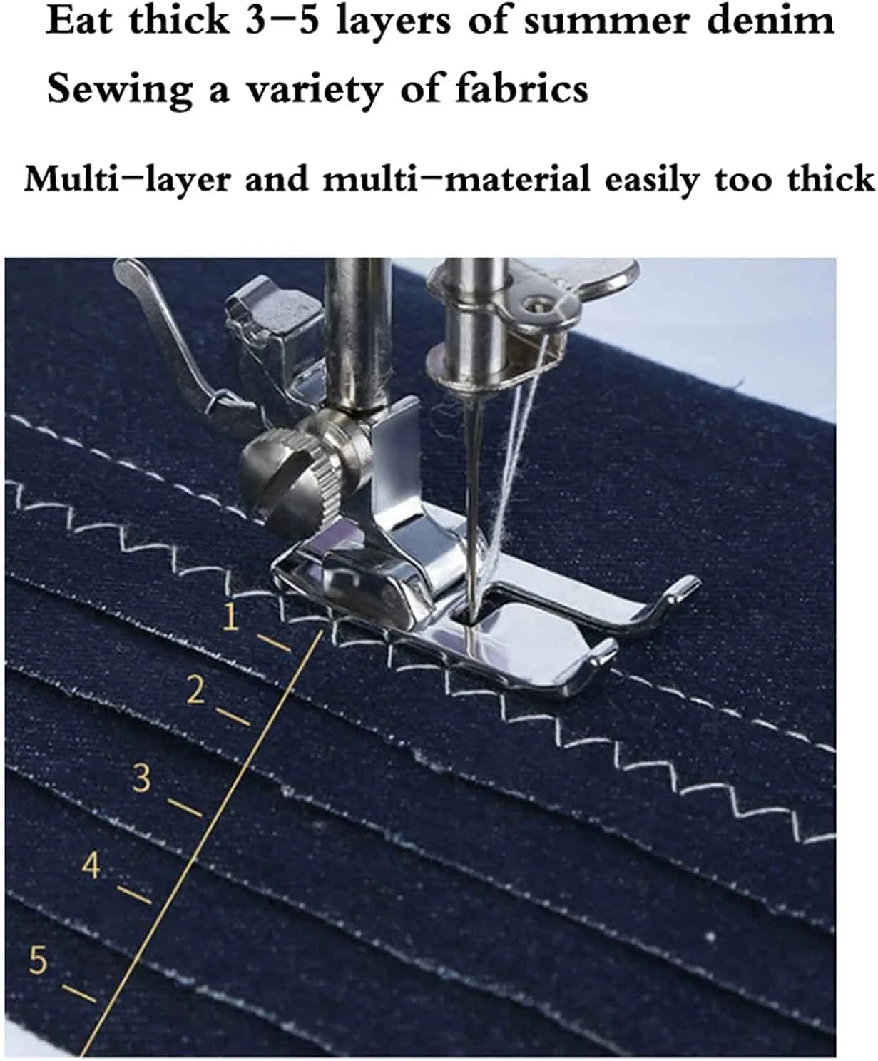 چرخ خیاطی چند منظوره 12 بخیه، چرخ خیاطی برقی کوچک، چرخ خیاطی مینی قابل حمل خانگی، 12 نوع بخیه، 5 لایه پارچه ضخیم، نورپردازی LED، پدال پا LEOWE