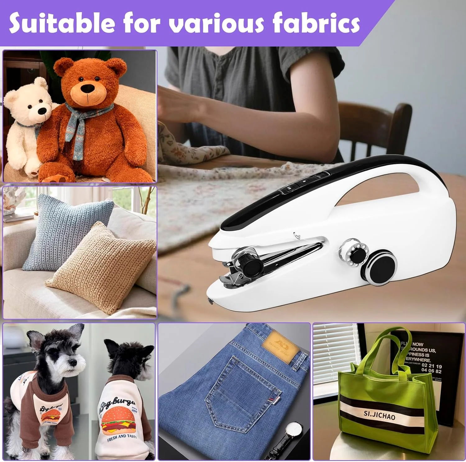 چرخ خیاطی دستی کوچک MiniZenith با دو سرعت، طراحی شده برای عملکرد آسان و دوخت سریع، مناسب برای پروژه های خیاطی خانگی DIY. چرخ خیاطی دستی کوچک MiniZenith با دو سرعت، طراحی شده برای عملکرد آسان و دوخت سریع، مناسب برای پروژه های خیاطی خانگی DIY.