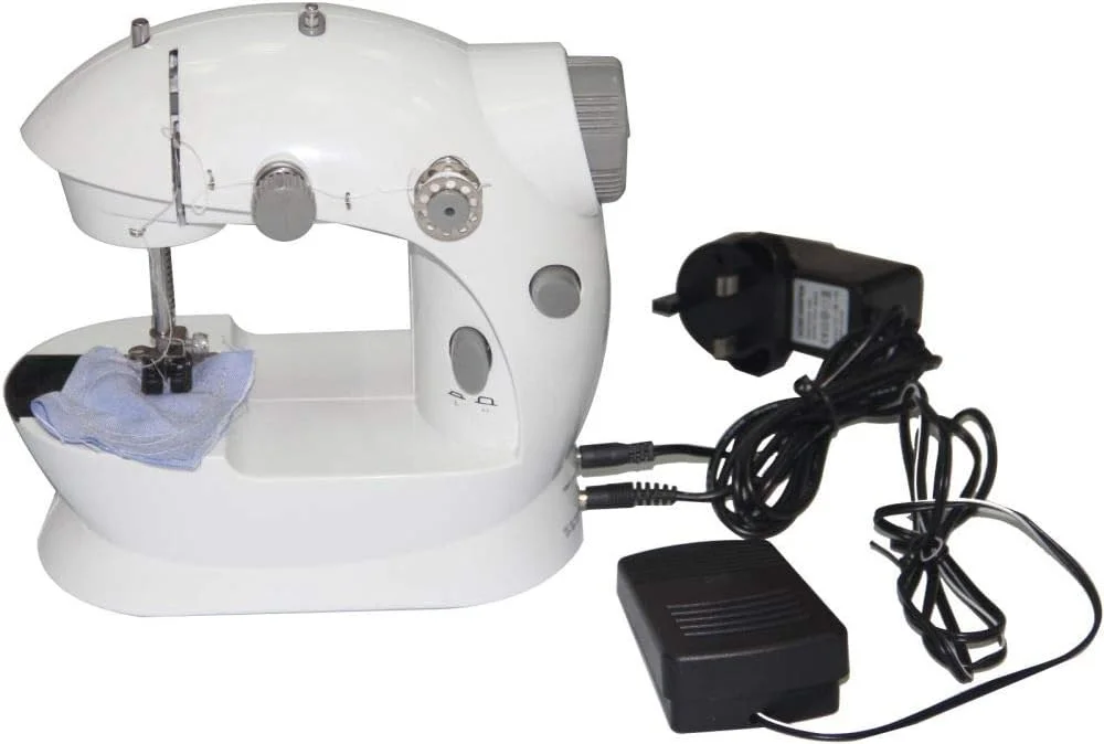 چرخ خیاطی مینی قابل حمل، سفید Hhe-7752