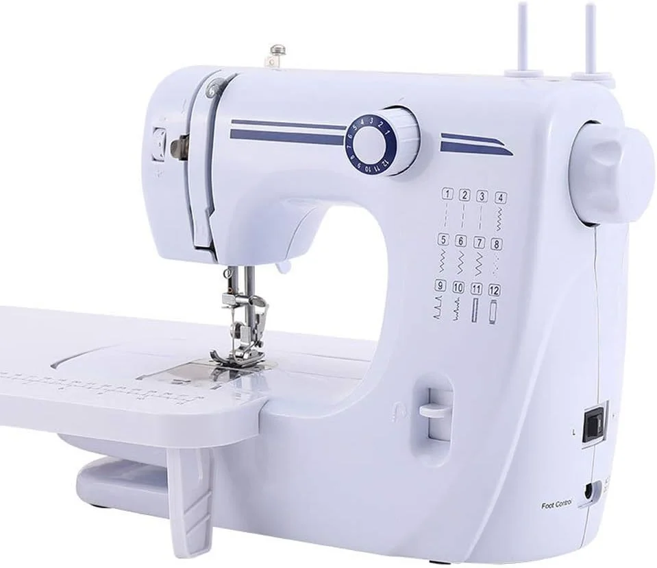 چرخ خیاطی کوچک قابل حمل برقی، مناسب برای کاردستی و تعمیرات، دو سرعته، دو نخ، همراه با پدال پایی، مناسب برای منزل، مسافرت، کودکان و مبتدیان
