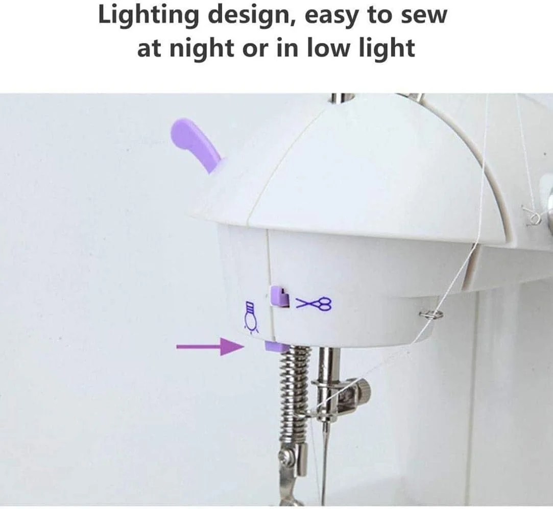 دستگاه خیاطی برقی کوچک PEHUB، قابل حمل، سرعت قابل تنظیم، ابزار خیاطی چند منظوره خانگی. مناسب برای مبتدیان