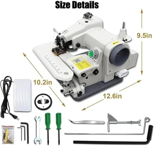 چرخ خیاطی سردوز مخفی قابل حمل برای دوخت نامرئی، سرعت بالا 1200 دور در دقیقه برای تعمیر بدون درز لباس، ایده آل برای لبه و سرآستین