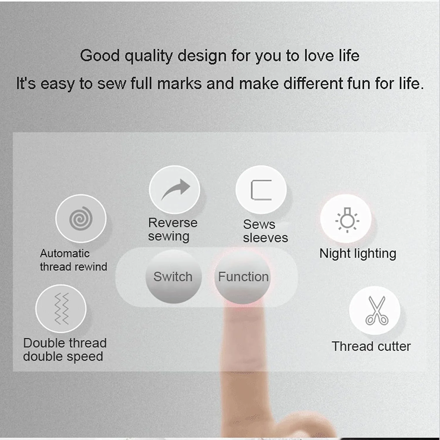 چرخ خیاطی قابل حمل xYzlxtC برای مبتدیان، سبک وزن، 16 مدل دوخت 2 سرعته، چرخ خیاطی برقی کوچک با پدال پا، سیم پیچی اتوماتیک