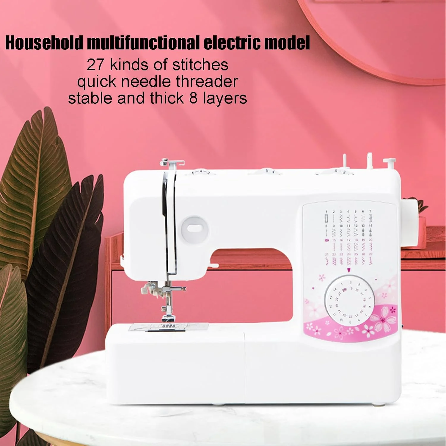 چرخ خیاطی، چرخ خیاطی قابل حمل، 27 طرح دوخت داخلی، جادکمه زن اتوماتیک یک مرحله ای، سوزن نخ کن اتوماتیک، قابل حمل و جمع و جور، دوخت رو به جلو و عقب، برای علاقه مندان به خیاطی چرخ خیاطی، چرخ خیاطی قابل حمل، 27 طرح دوخت داخلی، جادکمه زن اتوماتیک یک مرحله ای، سوزن نخ کن اتوماتیک، قابل حمل و جمع و جور، دوخت رو به جلو و عقب، برای علاقه مندان به خیاطی