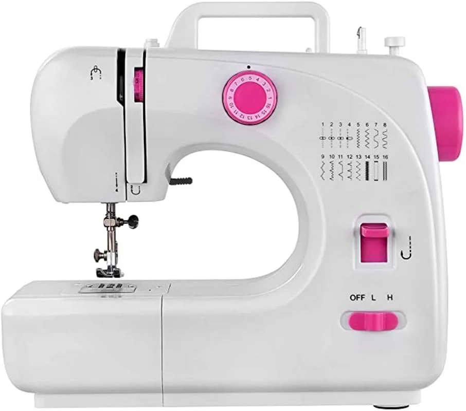چرخ خیاطی کوچک قابل حمل، دستگاه تعمیر و ساخت دستی برای مبتدیان، چرخ خیاطی برقی اورلاک، چرخ خیاطی کوچک خانگی Zeenyi با 12 مدل دوخت