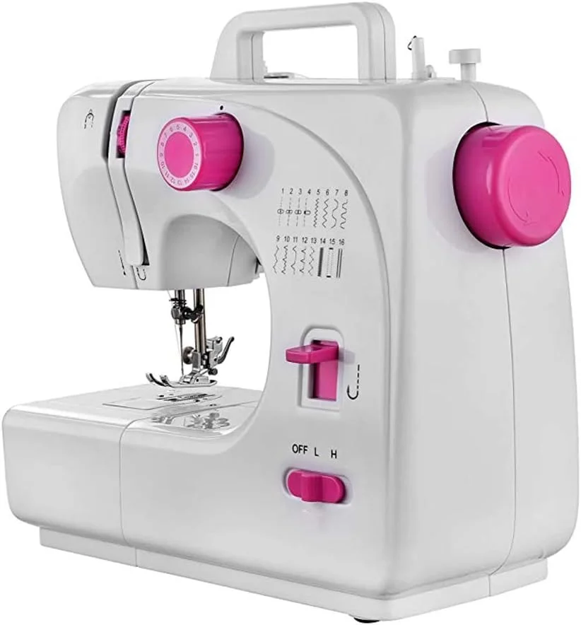 چرخ خیاطی کوچک قابل حمل، دستگاه تعمیر و ساخت دستی برای مبتدیان، چرخ خیاطی برقی اورلاک، چرخ خیاطی کوچک خانگی Zeenyi با 12 مدل دوخت
