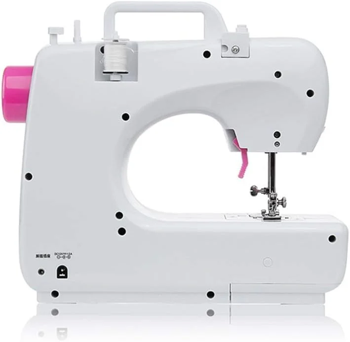 چرخ خیاطی کوچک قابل حمل، دستگاه تعمیر و ساخت دستی برای مبتدیان، چرخ خیاطی برقی اورلاک، چرخ خیاطی کوچک خانگی Zeenyi با 12 مدل دوخت