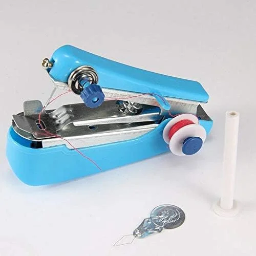 چرخ خیاطی دستی مینی قابل حمل برای پارچه و لباس، مناسب سفر و منزل