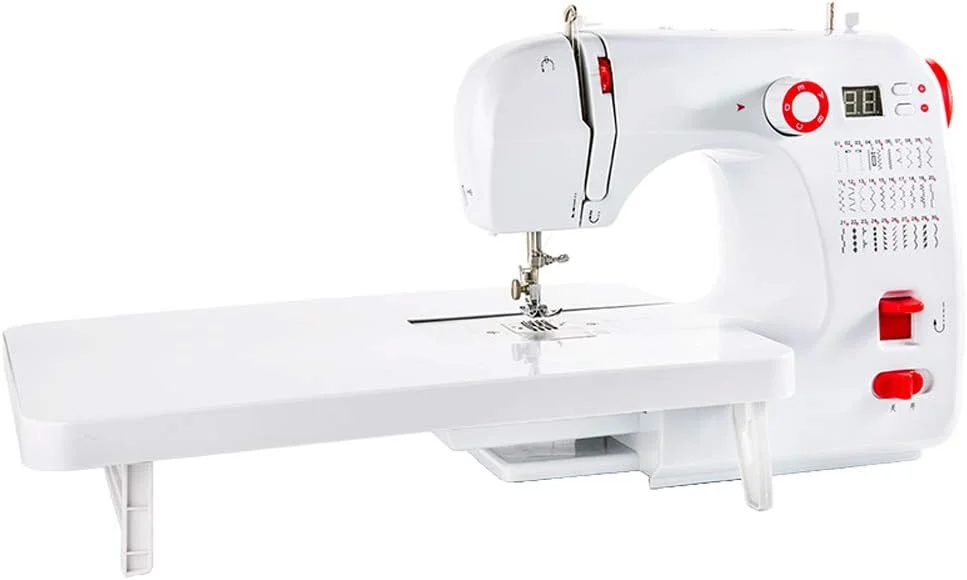 چرخ خیاطی قابل حمل با میز توسعه، 30 طرح دوخت داخلی، ابزار کاردستی DIY با سرعت دوگانه برای مبتدیان