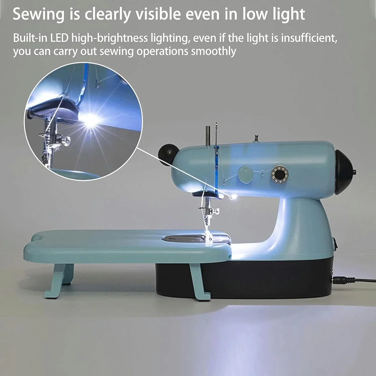 چرخ خیاطی وی شیانگ، چرخ خیاطی کوچک قابل حمل، دستگاه دوخت برقی با لوازم خیاطی، چرخ خیاطی برای لباس و پرده