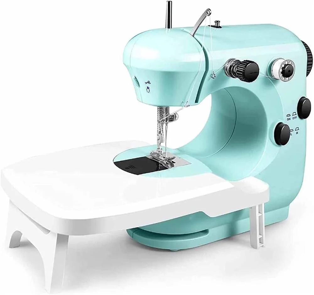 چرخ خیاطی قابل حمل برای مبتدیان، با چراغ و میز توسعه، استفاده آسان و ایمن برای کودکان، بهترین هدیه مناسب برای سفر خانگی DIY، صرفه جویی در فضا چرخ خیاطی قابل حمل برای مبتدیان، با چراغ و میز توسعه، استفاده آسان و ایمن برای کودکان، بهترین هدیه مناسب برای سفر خانگی DIY، صرفه جویی در فضا