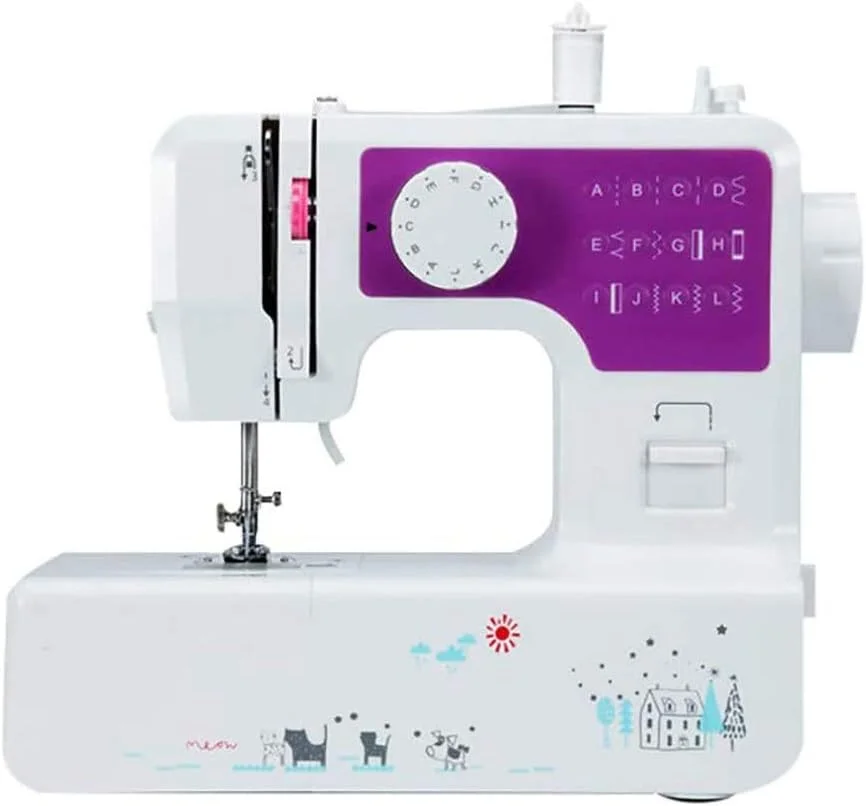 چرخ خیاطی قابل حمل، چرخ سردوز برقی خانگی با 12 مدل دوخت داخلی، عالی برای پروژه های خیاطی DIY، بنفش چرخ خیاطی قابل حمل، چرخ سردوز برقی خانگی با 12 مدل دوخت داخلی، عالی برای پروژه های خیاطی DIY، بنفش