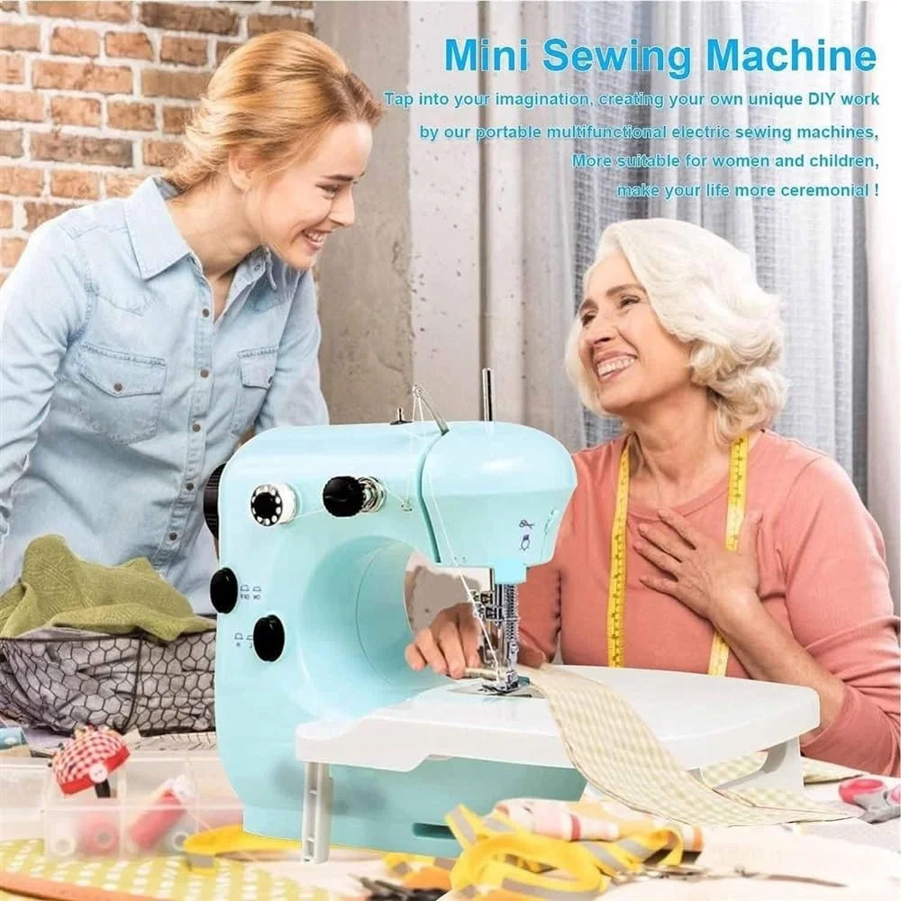 چرخ خیاطی قابل حمل برای مبتدیان، با چراغ و میز توسعه، استفاده آسان و ایمن برای کودکان، بهترین هدیه مناسب برای سفر خانگی DIY، صرفه جویی در فضا چرخ خیاطی قابل حمل برای مبتدیان، با چراغ و میز توسعه، استفاده آسان و ایمن برای کودکان، بهترین هدیه مناسب برای سفر خانگی DIY، صرفه جویی در فضا