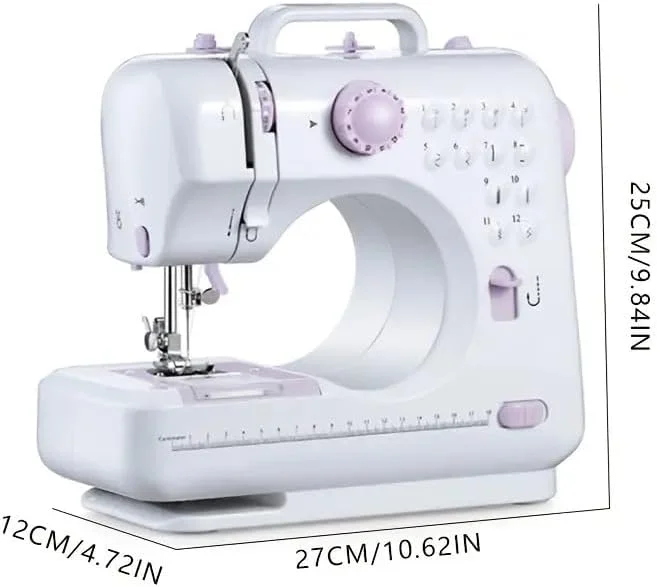 چرخ خیاطی کوچک قابل حمل، ۱۲ مدل دوخت داخلی، چرخ خیاطی کوچک با نخ دوتایی و دو سرعت، دستگاه تعمیر چند منظوره چرخ خیاطی کوچک قابل حمل، ۱۲ مدل دوخت داخلی، چرخ خیاطی کوچک با نخ دوتایی و دو سرعت، دستگاه تعمیر چند منظوره