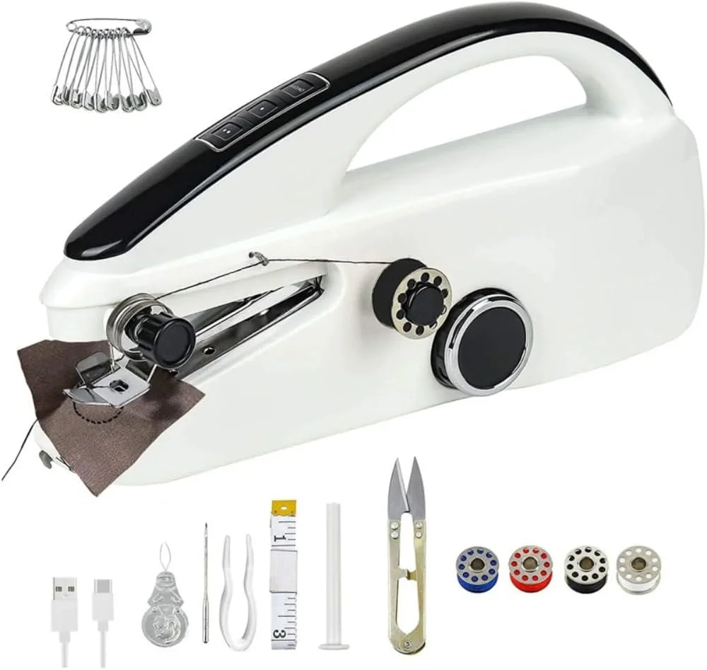 چرخ خیاطی قابل حمل چند منظوره دستی برقی با تنظیم دو سرعته برای مصارف خانگی چرخ خیاطی قابل حمل چند منظوره دستی برقی با تنظیم دو سرعته برای مصارف خانگی