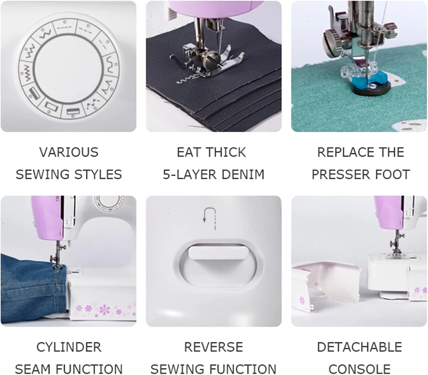 چرخ خیاطی کوچک xYzlxtC، چرخ سردوز چند منظوره قابل حمل با 12 مدل دوخت داخلی، 2 سرعت و پدال پایی، مناسب برای استفاده مبتدیان در منزل چرخ خیاطی کوچک xYzlxtC، چرخ سردوز چند منظوره قابل حمل با 12 مدل دوخت داخلی، 2 سرعت و پدال پایی، مناسب برای استفاده مبتدیان در منزل