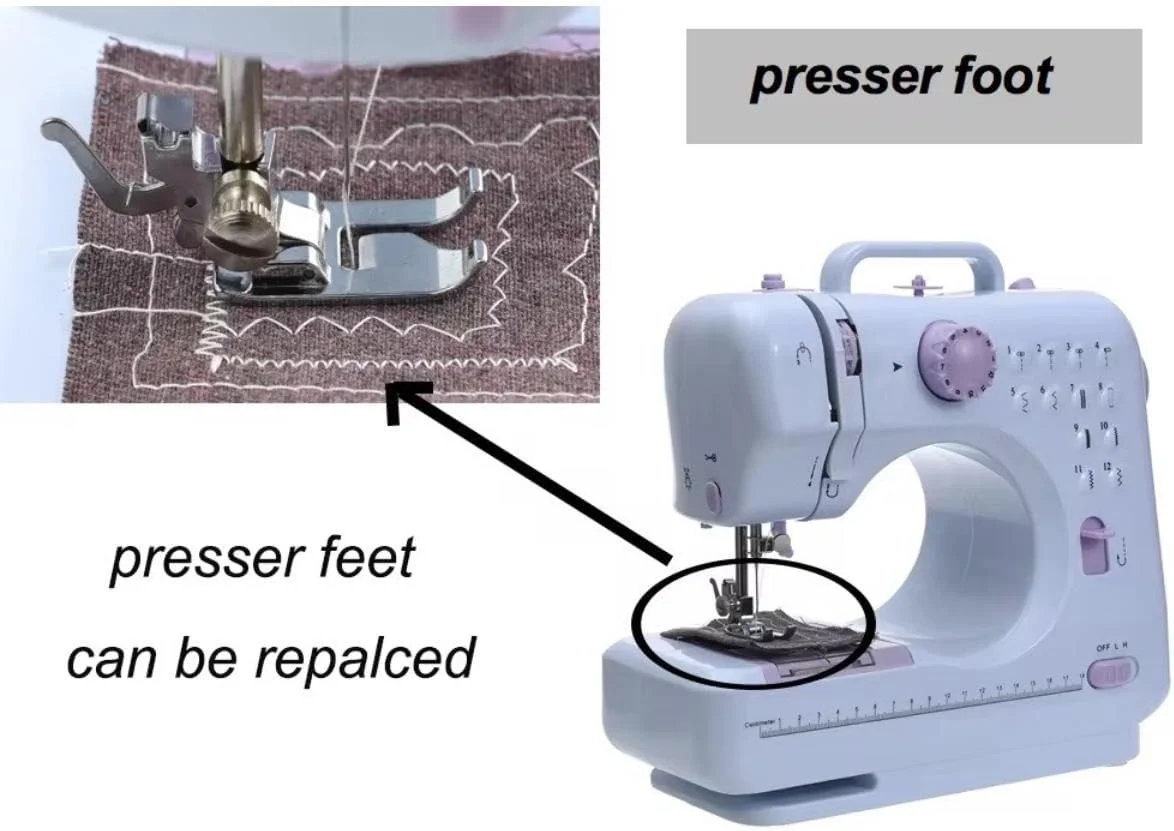چرخ خیاطی قابل حمل با 12 طرح دوخت داخلی، نخ دوتایی و کنترل سرعت، چرخ خیاطی برقی کوچک برای مبتدیان و استفاده خانگی چرخ خیاطی قابل حمل با 12 طرح دوخت داخلی، نخ دوتایی و کنترل سرعت، چرخ خیاطی برقی کوچک برای مبتدیان و استفاده خانگی