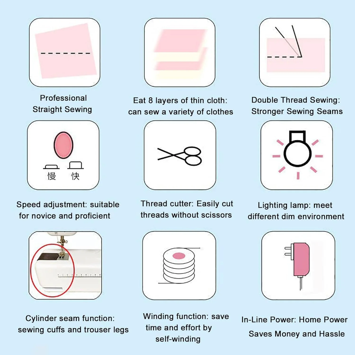 چرخ خیاطی مینی قابل حمل، جمع و جور و آسان برای استفاده در پروژه های DIY چرخ خیاطی مینی قابل حمل، جمع و جور و آسان برای استفاده در پروژه های DIY