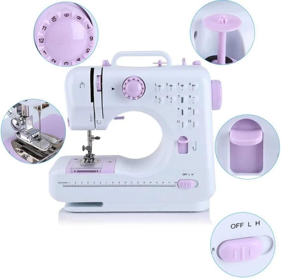 چرخ خیاطی قابل حمل، پلاستیک ABS ممتاز، 12 مدل دوخت داخلی، موتور پرقدرت، سرعت قابل تنظیم، عملکرد قفل چشم، مناسب برای هدیه منزل چرخ خیاطی قابل حمل، پلاستیک ABS ممتاز، 12 مدل دوخت داخلی، موتور پرقدرت، سرعت قابل تنظیم، عملکرد قفل چشم، مناسب برای هدیه منزل