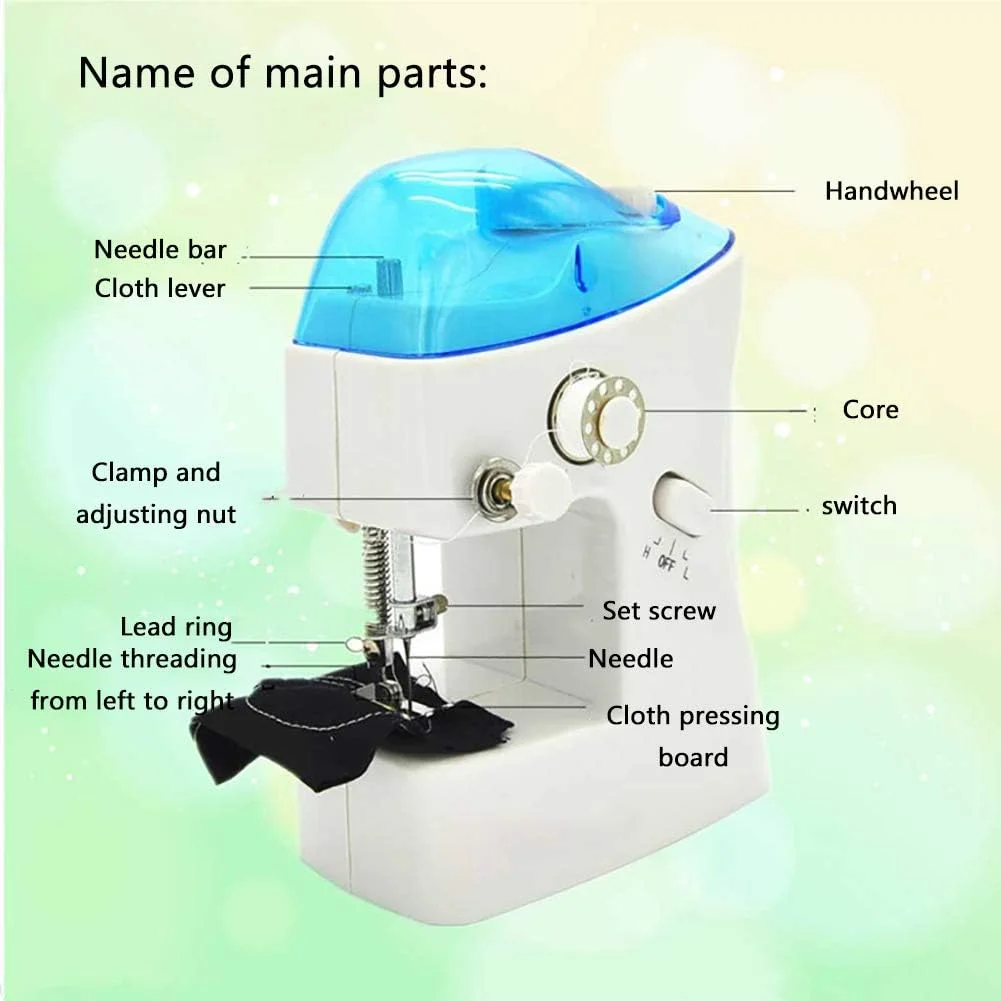 چرخ خیاطی PYXZQW، چرخ خیاطی دستی برقی برای کاردستی، چرخ خیاطی برقی اورلاک برای پارچه جین، پرده، چرم و کارهای DIY چرخ خیاطی PYXZQW، چرخ خیاطی دستی برقی برای کاردستی، چرخ خیاطی برقی اورلاک برای پارچه جین، پرده، چرم و کارهای DIY