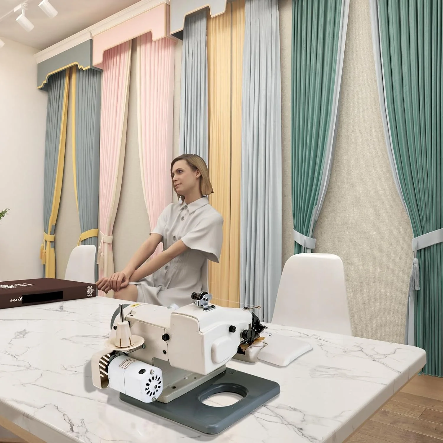 چرخ خیاطی سردوز مخفی دسکتاپ RSQQL 3-8 میلی متر، چرخ خیاطی خیاطی RM-500 برای لبه آستین، پایین شلوار، لبه دامن، پرده چرخ خیاطی سردوز مخفی دسکتاپ RSQQL 3-8 میلی متر، چرخ خیاطی خیاطی RM-500 برای لبه آستین، پایین شلوار، لبه دامن، پرده