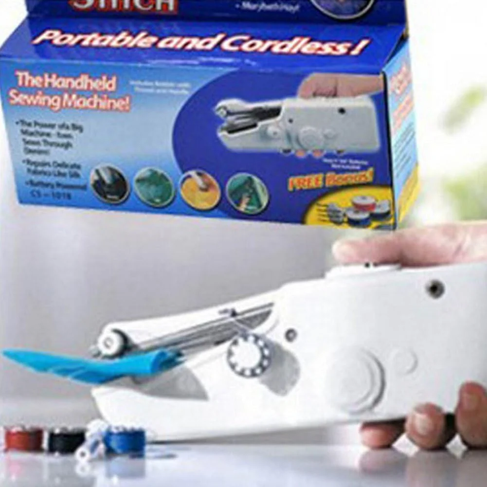 ابزار خیاطی، چرخ خیاطی برقی دستی قابل حمل، چرخ خیاطی کوچک چند منظوره و کاربردی برای مصارف خانگی