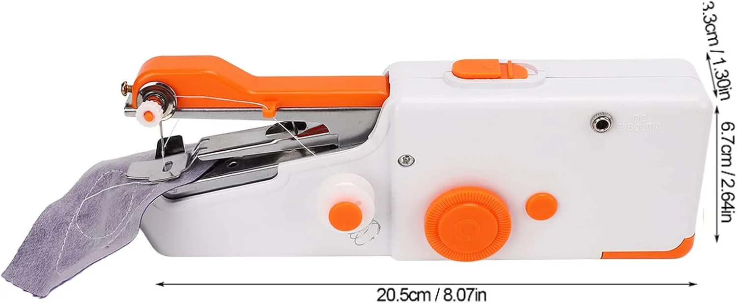 چرخ خیاطی قابل حمل مینی بی سیم، ابزار خیاطی دستی، چرخ خیاطی کوچک برای مبتدیان، مصارف خانگی، کاردستی و مسافرت