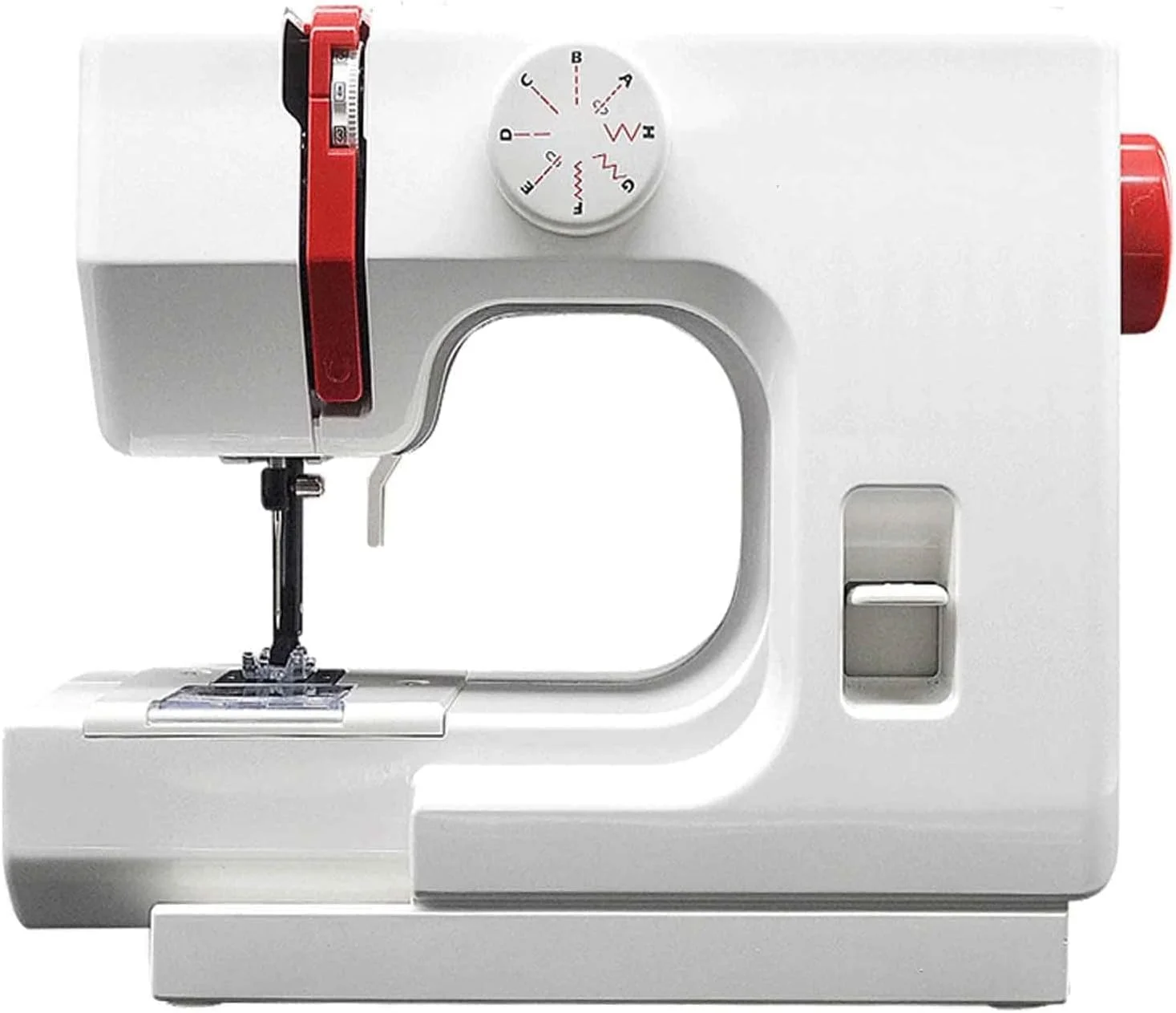 چرخ خیاطی الکترونیکی با ۸ نوع دوخت، چرخ خیاطی کوچک خانگی، دوخت ۶ لایه، سیم پیچی اتوماتیک، سردوز یک دکمه LEOWE