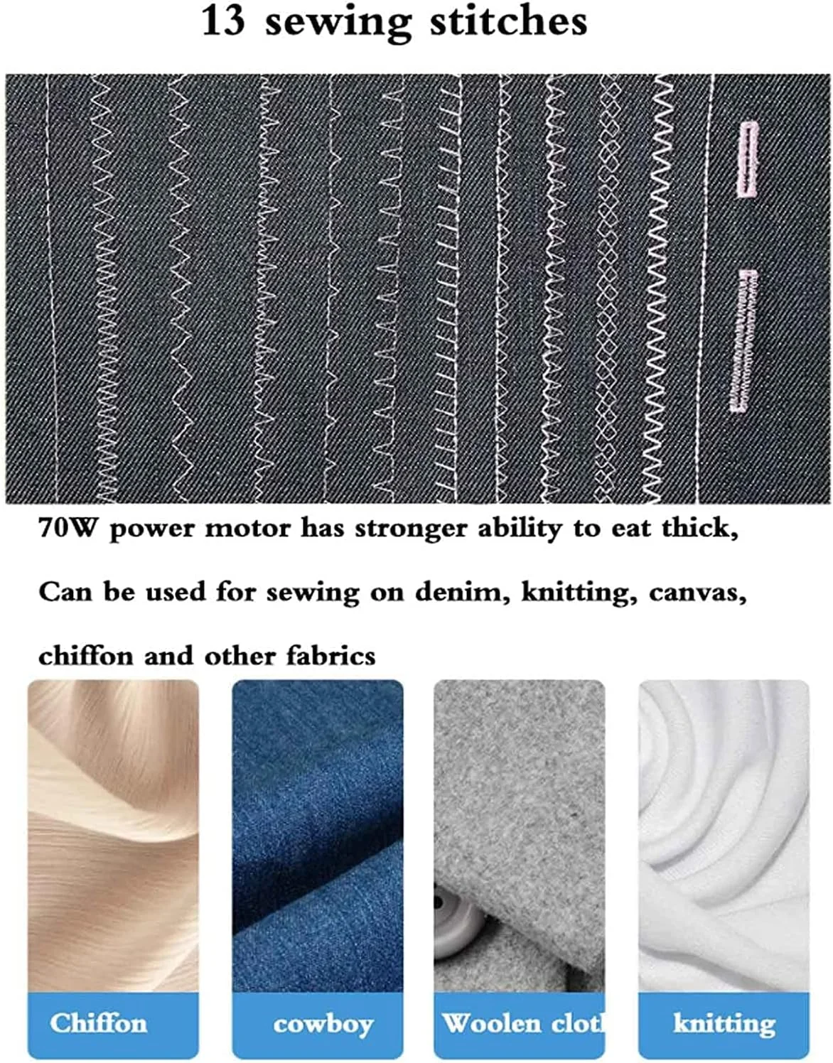 چرخ خیاطی کوچک ST-JK، چرخ خیاطی برقی مبتدی، 13 نوع دوخت، ضخامت 4-6 لایه، نور LED، عملکرد دوخت لوله ای، لوازم جانبی مختلف LEOWE چرخ خیاطی کوچک ST-JK، چرخ خیاطی برقی مبتدی، 13 نوع دوخت، ضخامت 4-6 لایه، نور LED، عملکرد دوخت لوله ای، لوازم جانبی مختلف LEOWE