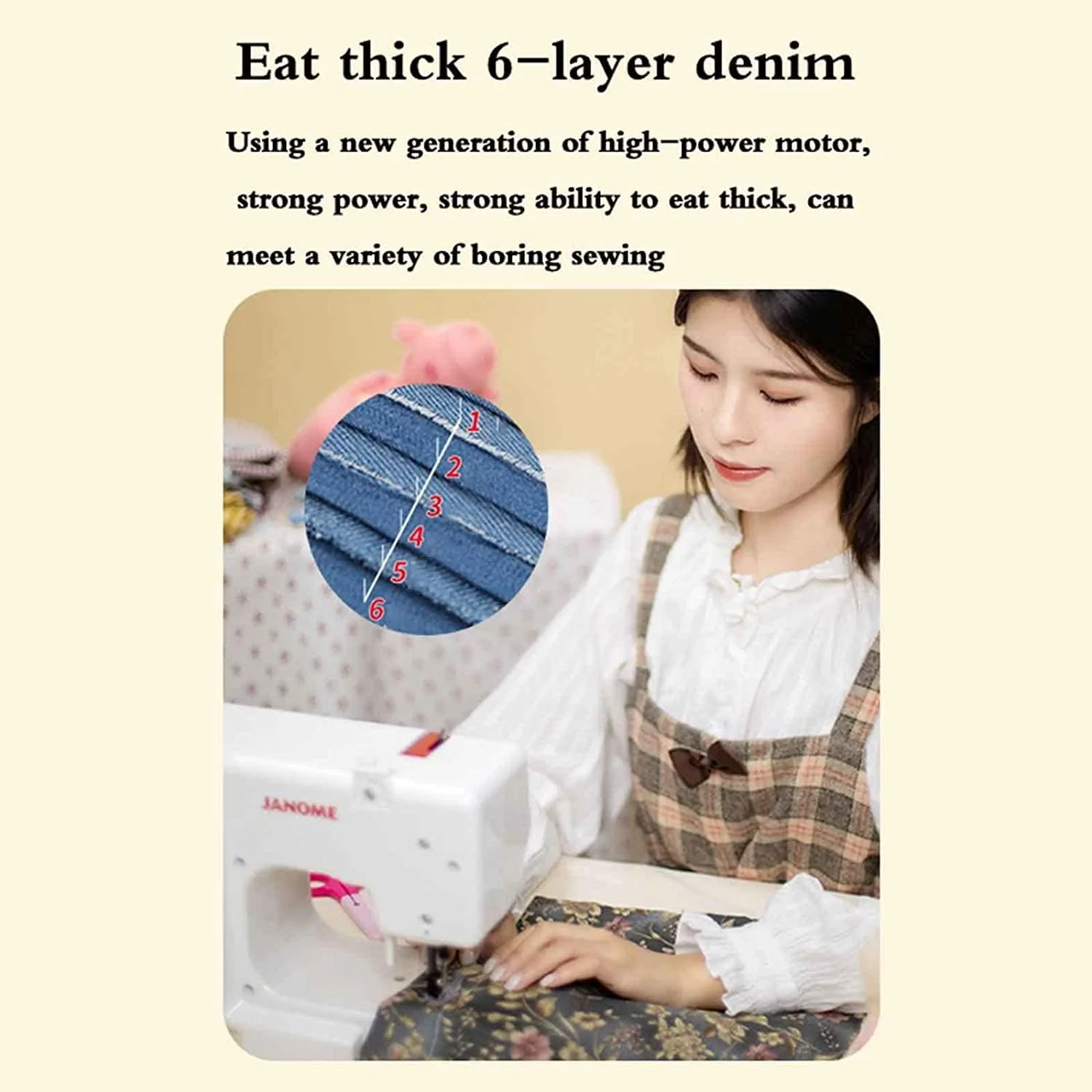 چرخ خیاطی الکترونیکی با ۸ نوع دوخت، چرخ خیاطی کوچک خانگی، دوخت ۶ لایه، سیم پیچی اتوماتیک، سردوز یک دکمه LEOWE چرخ خیاطی الکترونیکی با ۸ نوع دوخت، چرخ خیاطی کوچک خانگی، دوخت ۶ لایه، سیم پیچی اتوماتیک، سردوز یک دکمه LEOWE