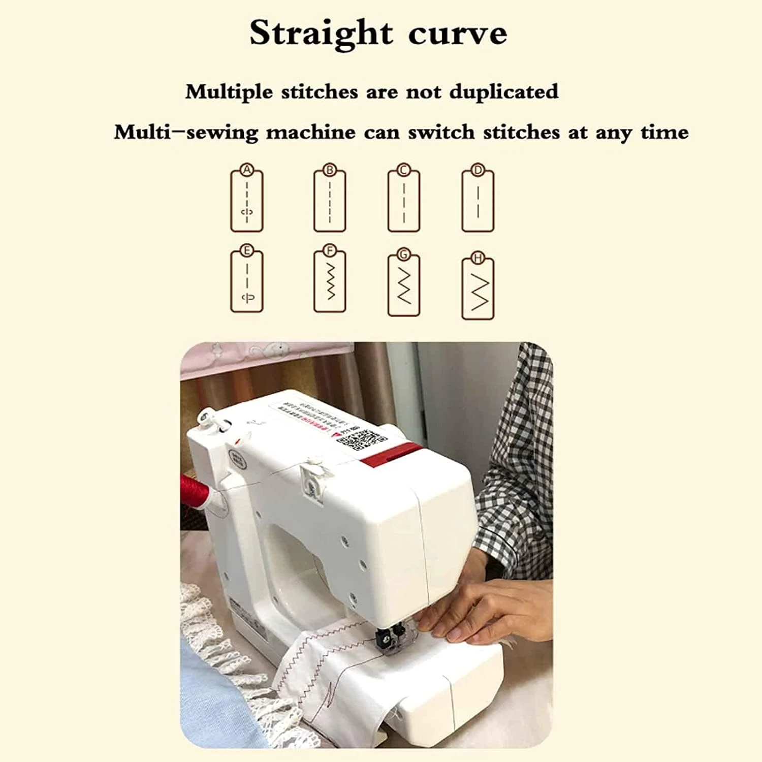 چرخ خیاطی الکترونیکی با ۸ نوع دوخت، چرخ خیاطی کوچک خانگی، دوخت ۶ لایه، سیم پیچی اتوماتیک، سردوز یک دکمه LEOWE چرخ خیاطی الکترونیکی با ۸ نوع دوخت، چرخ خیاطی کوچک خانگی، دوخت ۶ لایه، سیم پیچی اتوماتیک، سردوز یک دکمه LEOWE
