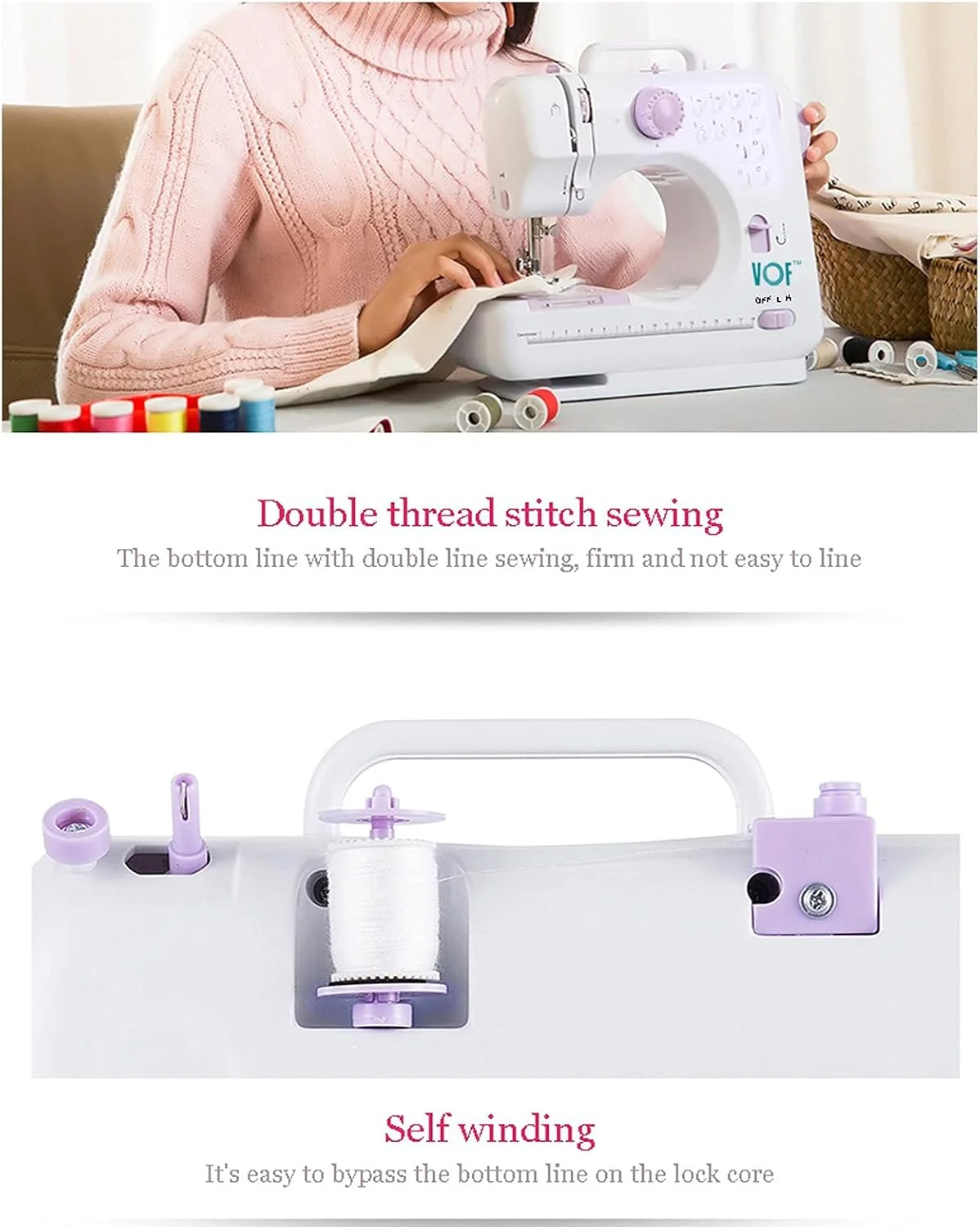 چرخ خیاطی xYzlxtC، مینی با 12 مدل دوخت داخلی، برقی، قابل حمل، مناسب برای مصارف خانگی، همراه با پدال پایی برای افراد مبتدی و آماتور، گلدوزی چرخ خیاطی xYzlxtC، مینی با 12 مدل دوخت داخلی، برقی، قابل حمل، مناسب برای مصارف خانگی، همراه با پدال پایی برای افراد مبتدی و آماتور، گلدوزی