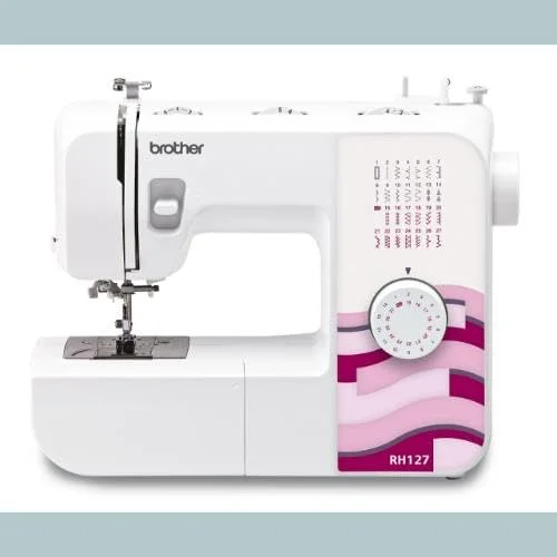 چرخ خیاطی مکانیکی BROTHER مدل RH-127، ابعاد 19.4 x 44.4 x 27 سانتی متر، سفید/صورتی/گلبهی چرخ خیاطی مکانیکی BROTHER مدل RH-127، ابعاد 19.4 x 44.4 x 27 سانتی متر، سفید/صورتی/گلبهی