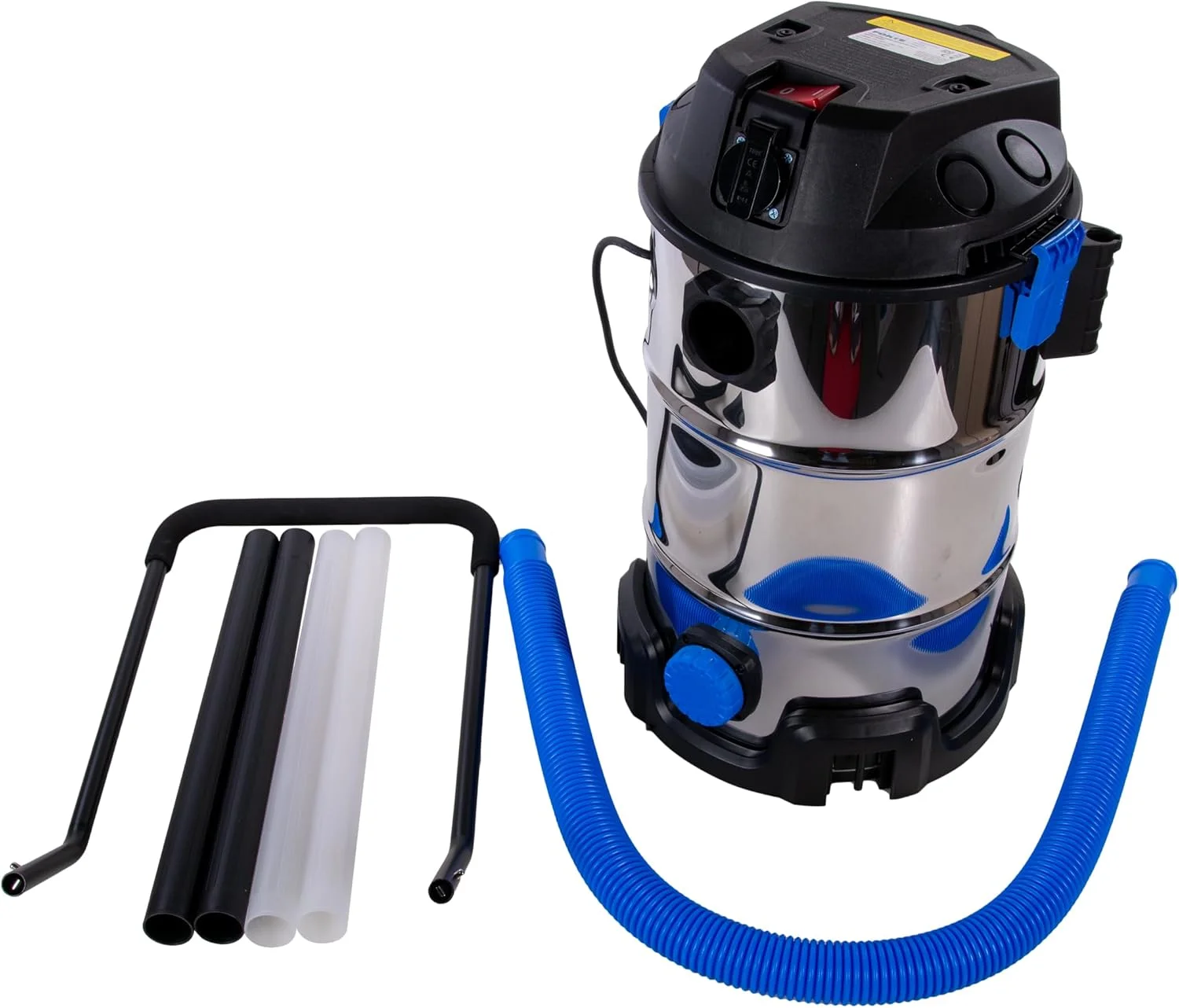 جاروبرقی استخری AquaForte Pro با توان 1200 وات، مجهز به پمپ شناور، عمق مخزن 2.5 متر، حجم 35 لیتر، طول کابل 4 متر، کیسه پیش فیلتر قفل‌دار، شامل لوازم جانبی