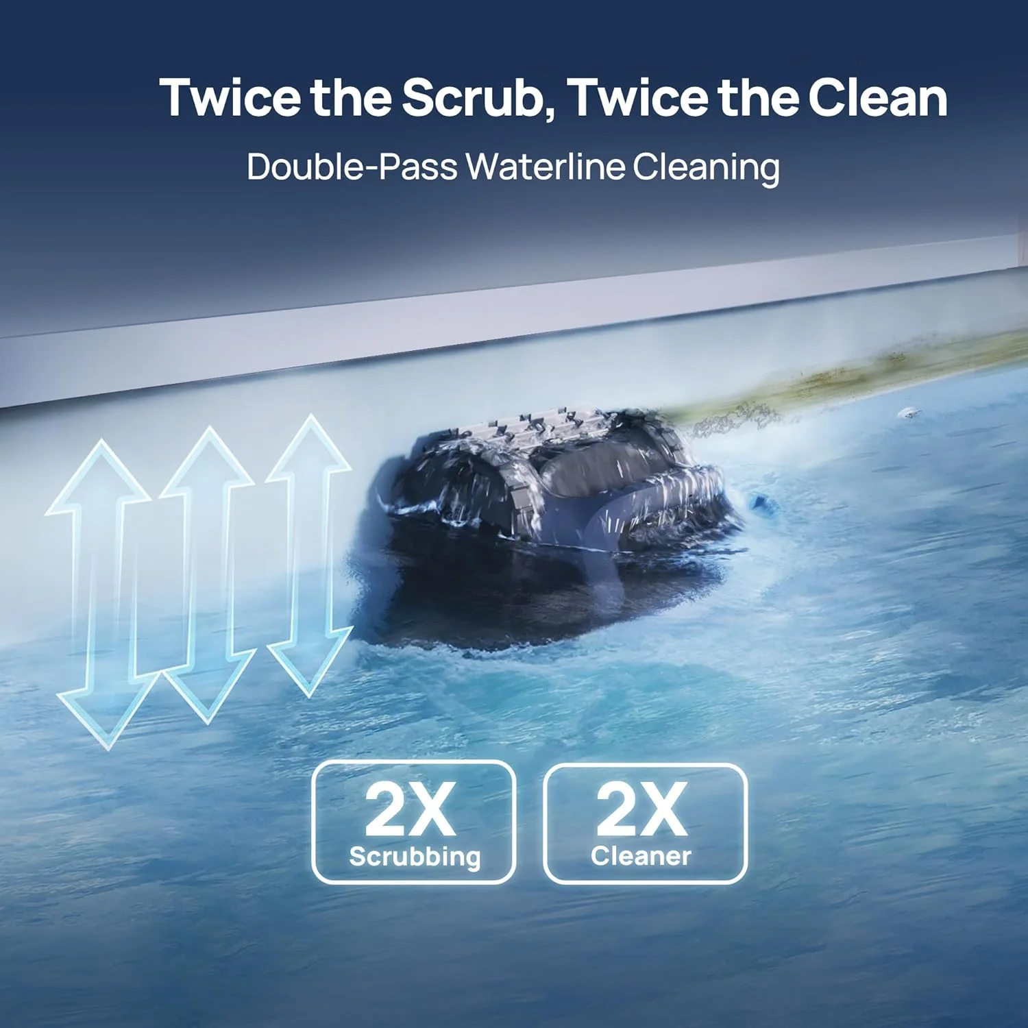 ربات تمیز کننده استخر بی سیم Beatbot AquaSense 2 با پوشش محافظ، پارک هوشمند سطحی، تمیز کردن دو طرفه خط آب، تمیز کننده کف، دیوار و خط آب، مناسب برای استخرهای داخل زمینی تا 300 متر مربع